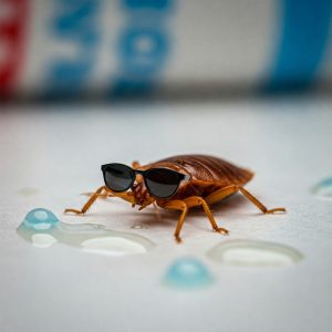 Cimice dei letti con occhiali, divertita perchè non muore con gli insetticidi